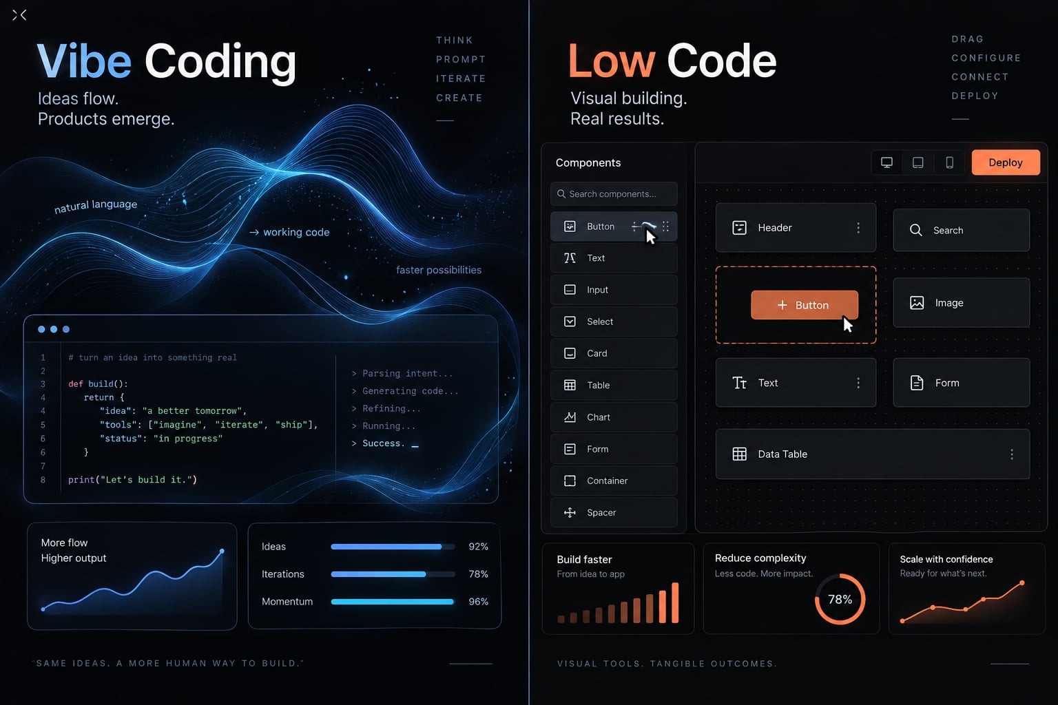Vibe coding vs low code: Choosing the right development path