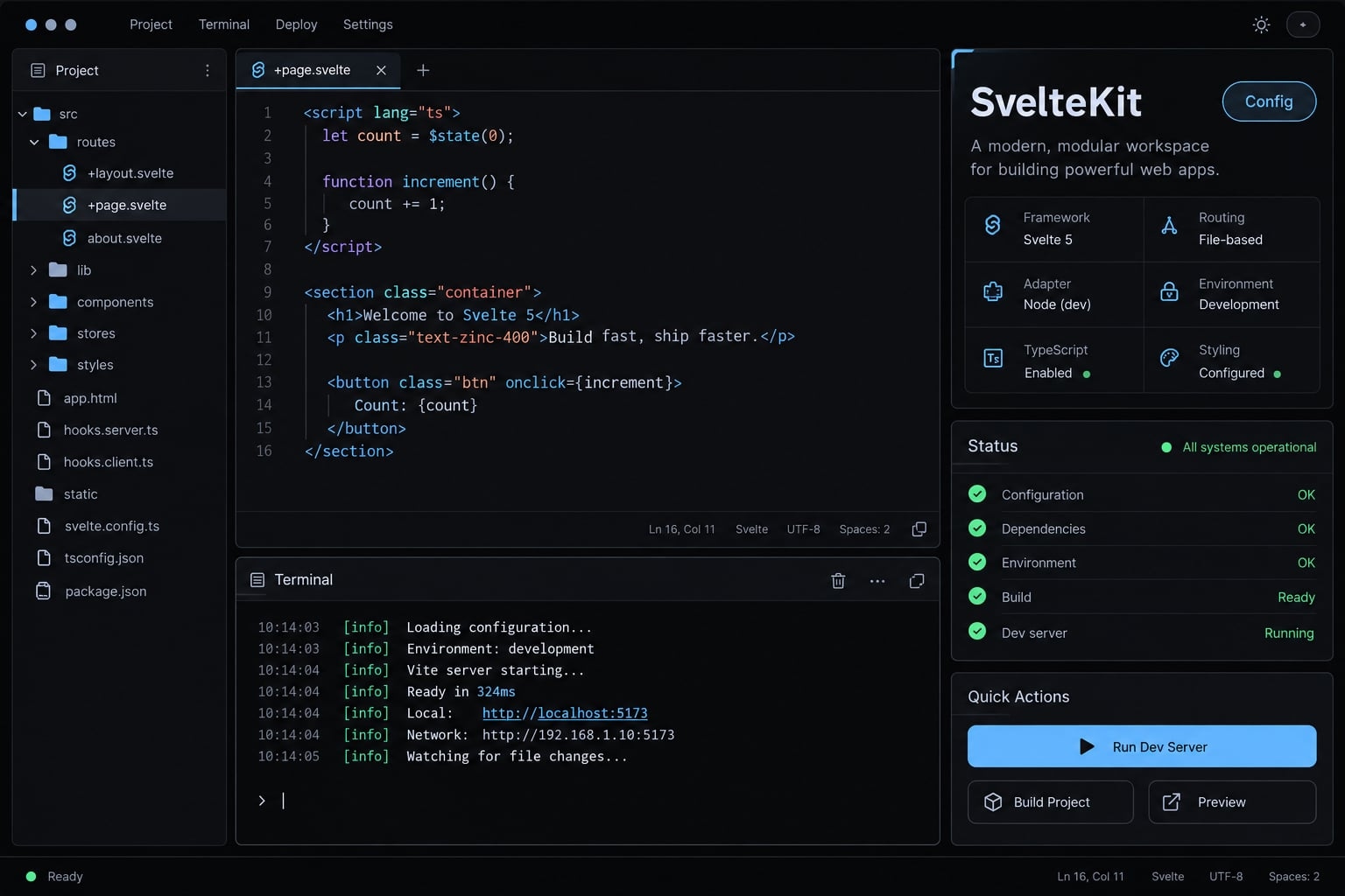 Claude Code SvelteKit: Setup, instructions & safe workflows