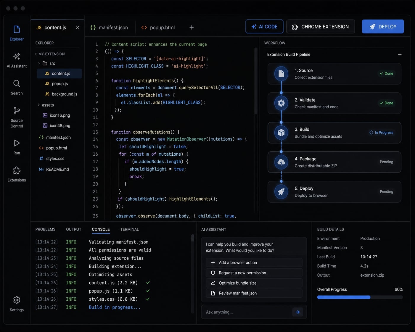 Vibe code Chrome extension: Build AI-assisted browser tools fast