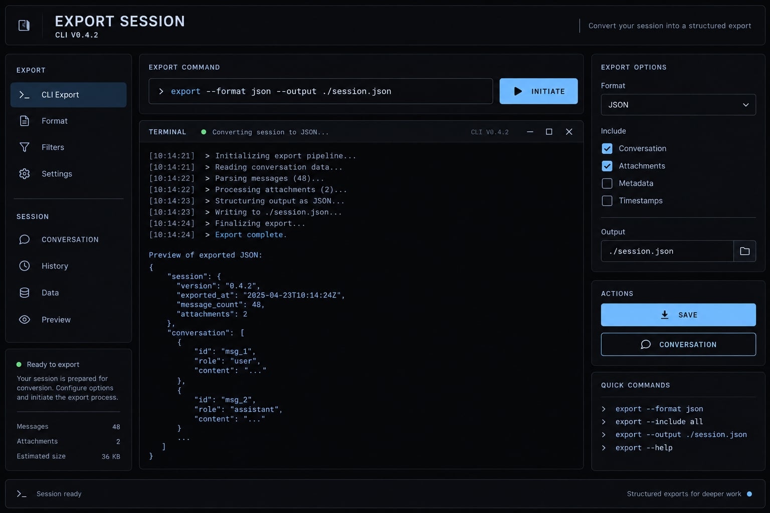 How to save a Claude Code conversation: Export and resume