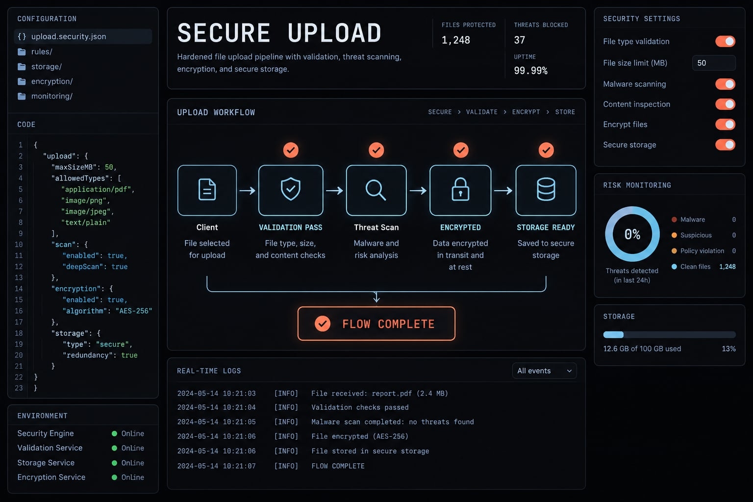 Secure vibe code file upload: Build, test and deploy guide