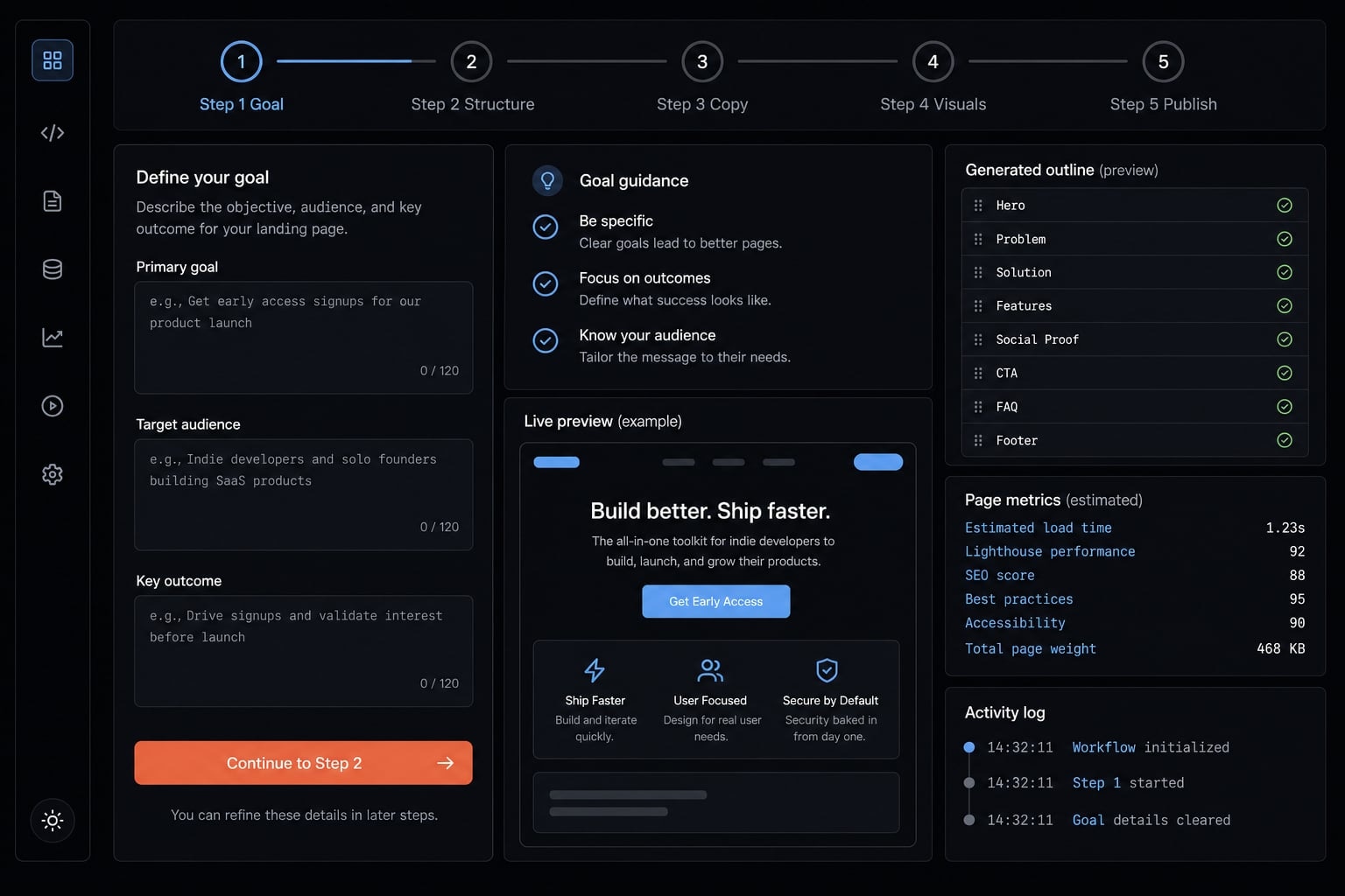 How to vibe code a landing page that actually converts