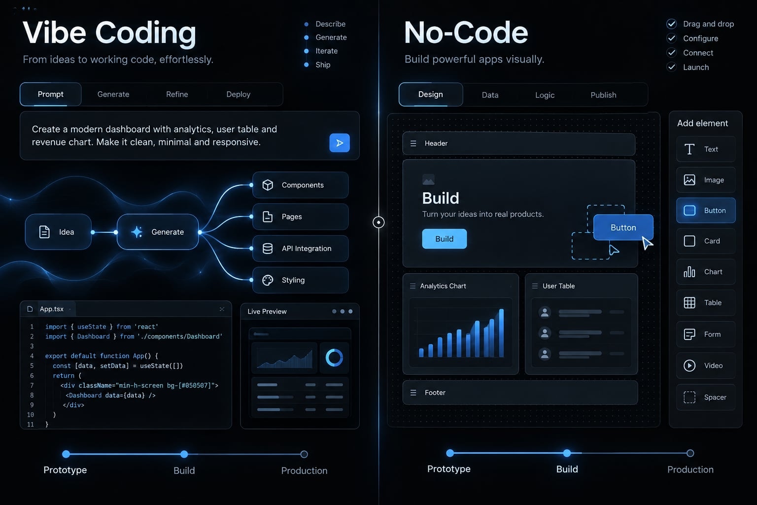 Vibe coding vs. no-code: Which approach is right for you?
